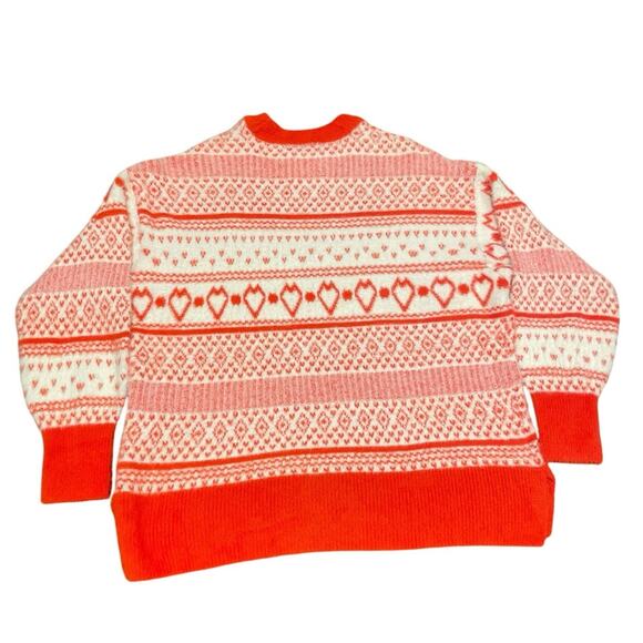 AERIE FURRY OVERSIZED SWEATER COOL VIBES KNITTED SZ M ORANGE BURST COZY WARMTH - Picture 7 of 15